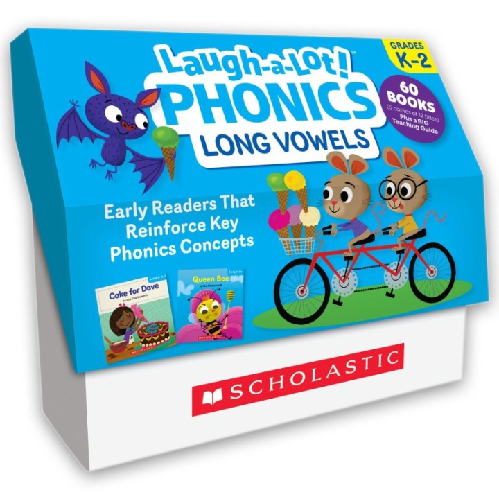 Scholastic Teaching Solutions Laugh-A-Lot Phonics: Long Vowels (Classroom Set)