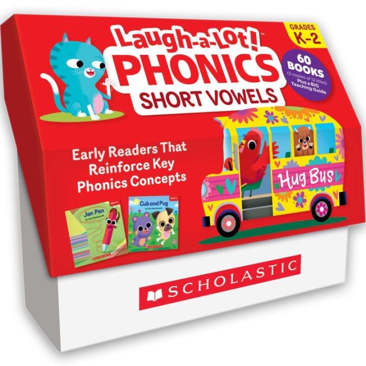 Scholastic Teaching Solutions Laugh-A-Lot Phonics: Short Vowels (Classroom Set)