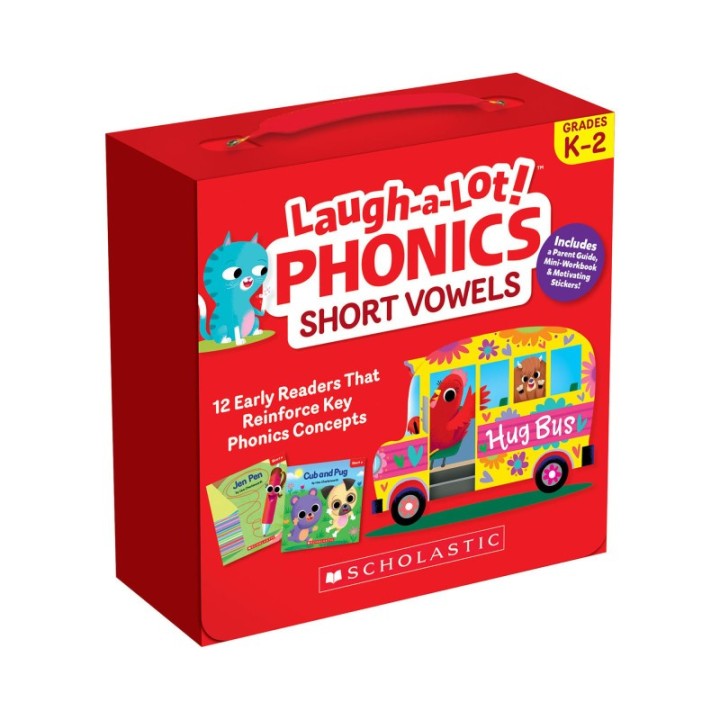 Scholastic Teaching Solutions Laugh-A-Lot Phonics: Short Vowels (Parent Pack)