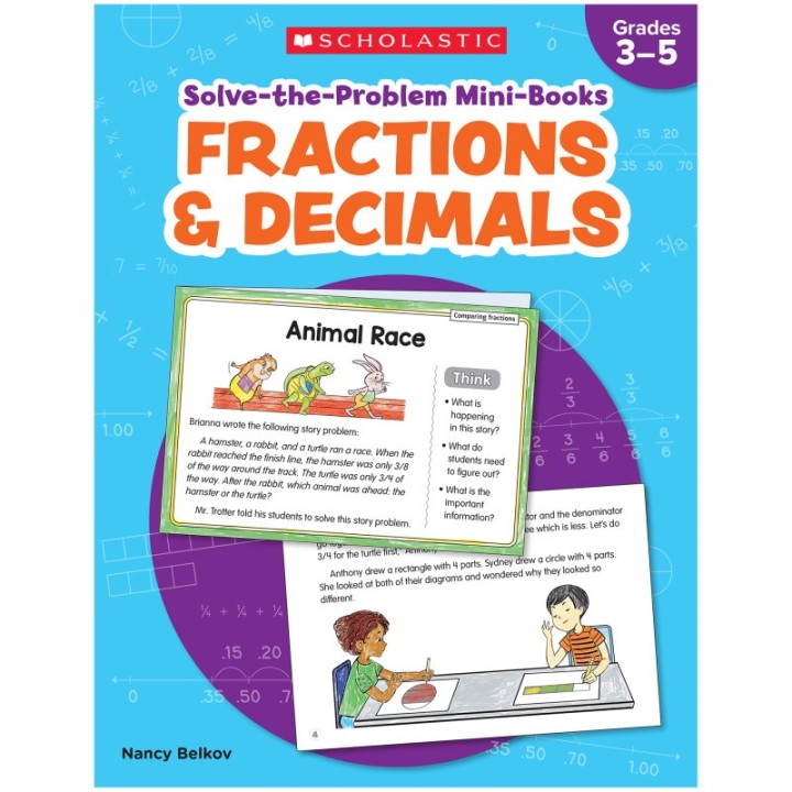Scholastic Teaching Solutions Solve-the-Problem Mini Books: Fractions & Decimals
