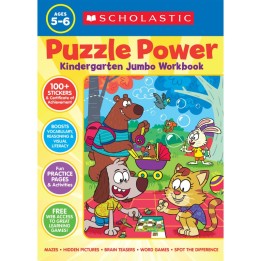 Scholastic Teaching Solutions Puzzle Power Kindergarten Jumbo Workbook