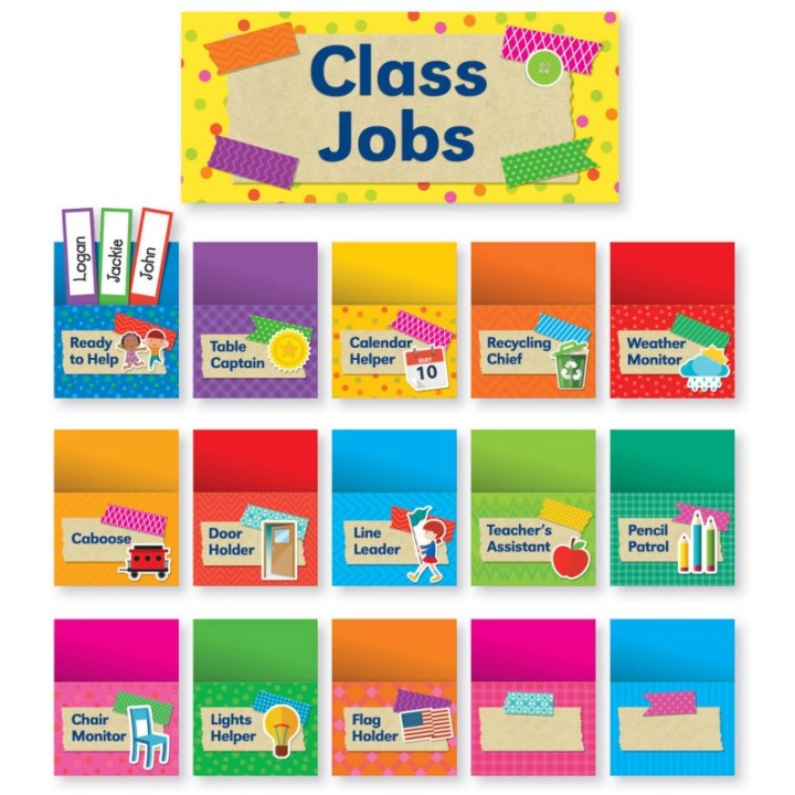 Scholastic Teaching Solutions Tape It Up! Class Jobs Bulletin Board