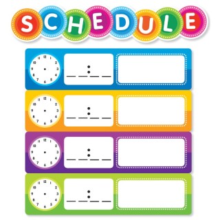 Scholastic Teaching Solutions Color Your Classroom: Schedule Mini Bulletin Board Set