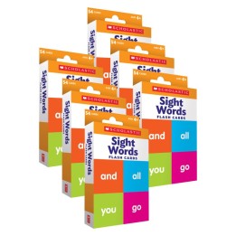 Scholastic Teaching Solutions Flash Cards: Sight Words, 6 Packs