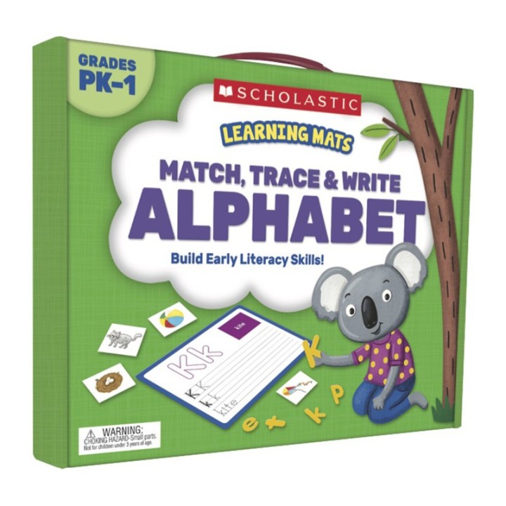 Scholastic Learning Mats: Match, Trace & Write the Alphabet for Grades PreK-1