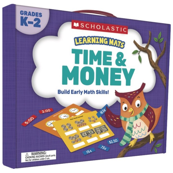 Scholastic Teaching Solutions Learning Mats: Time & Money, Grades K-2