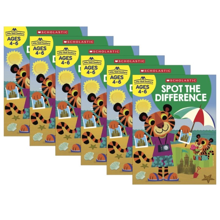 Scholastic Teaching Solutions Little Skill Seekers: Spot the Difference Activity Book, Pack of 6