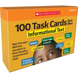 Scholastic Teaching Solutions 100 Task Cards in a Box: Informational Text
