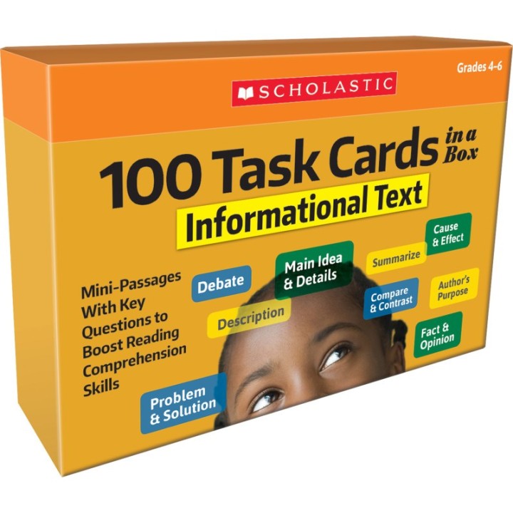 Scholastic Teaching Solutions 100 Task Cards in a Box: Informational Text