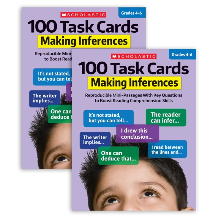 Scholastic Teaching Solutions 100 Task Cards: Making Inferences Activity Book, Pack of 2