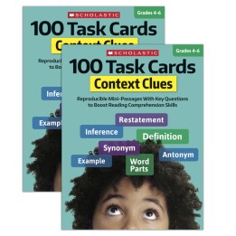 Scholastic Teaching Solutions 100 Task Cards: Context Clues Activity Book, Pack of 2