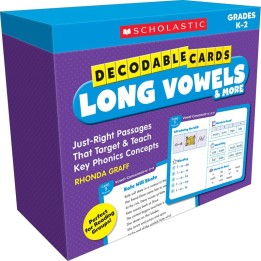 Scholastic Teaching Solutions Decodable Cards: Long Vowels & More