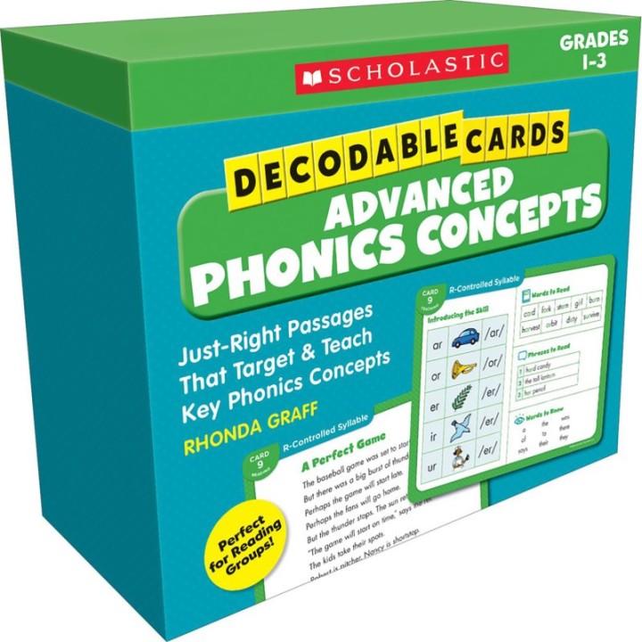 Scholastic Teaching Solutions Decodable Cards: Advanced Phonics Concepts
