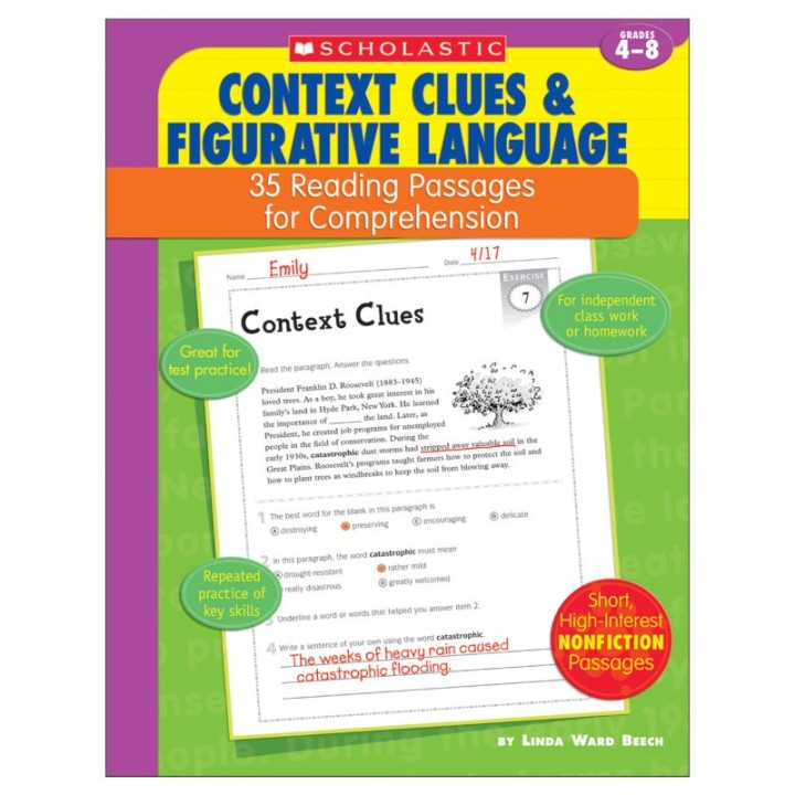 Scholastic Teaching Solutions 35 Reading Passages for Comprehension: Context Clues & Figurative Language
