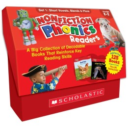 Scholastic Teaching Solutions Nonfiction Phonics Readers: Short Vowels, Blends & More, Multiple-Copy Set, 125 Books