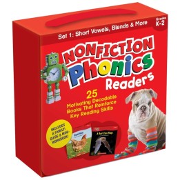 Scholastic Teaching Solutions Nonfiction Phonics Readers: Short Vowels, Blends & More, Single-Copy Set, 25 Books