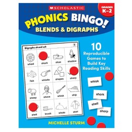 Scholastic Teaching Solutions Phonics Bingo: Blends & Digraphs Activity Book