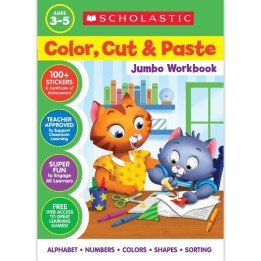 Scholastic Teaching Solutions Color, Cut & Paste Jumbo Workbook