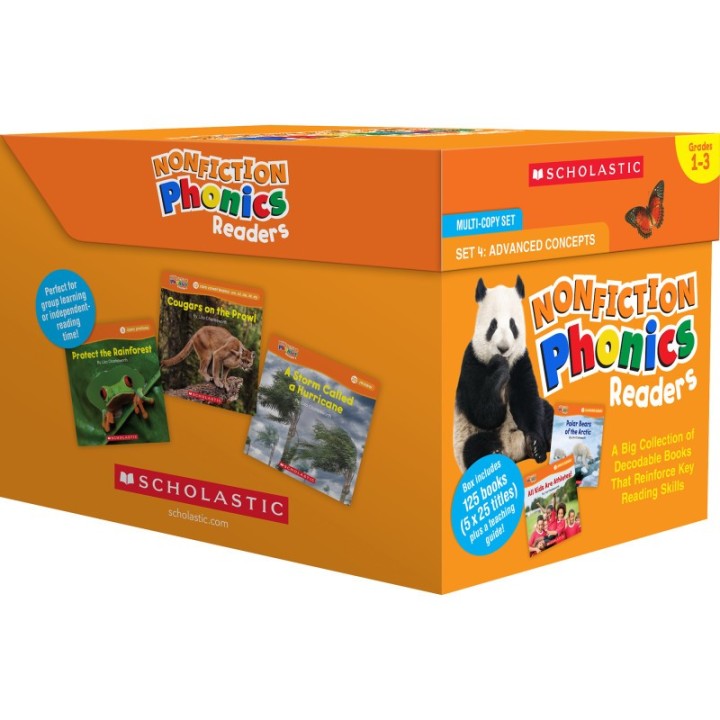 Scholastic Teaching Solutions Nonfiction Phonics Readers Set 4: Advanced Concepts, Multiple-Copy Set, 125 Books