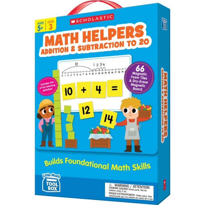 Scholastic Teaching Solutions Little Math Tool Box: Math Helpers: Addition & Subtraction to 20, Magnetic Learning Set, Ages 5+