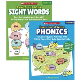 Scholastic Teaching Solutions Read, Sort & Write Reproducible Workbook Bundle, Grade K-2
