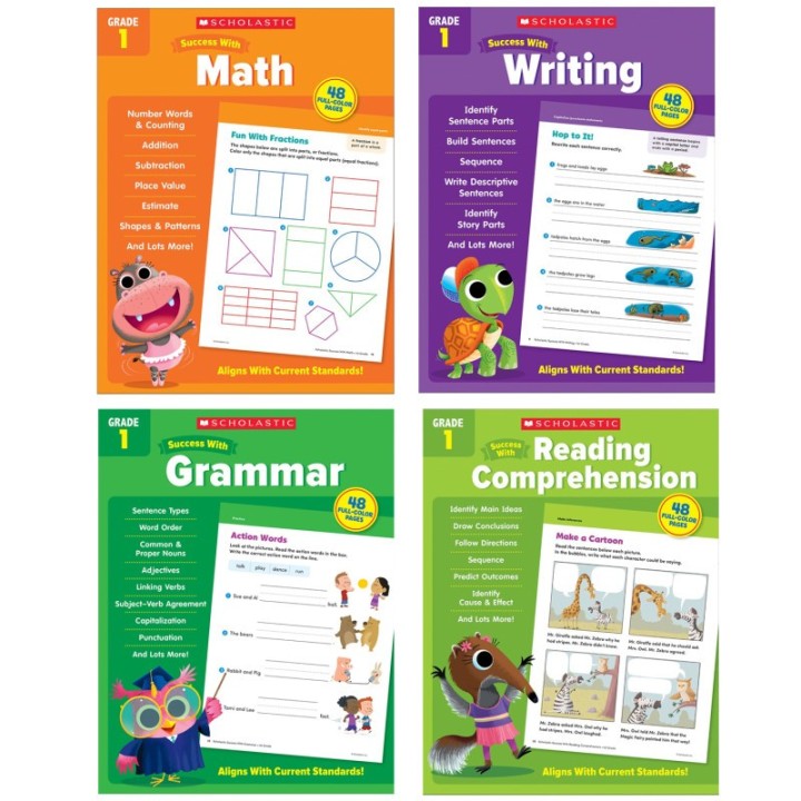 Scholastic Teaching Solutions Scholastic First Grade Success Workbooks, 4 Book Set