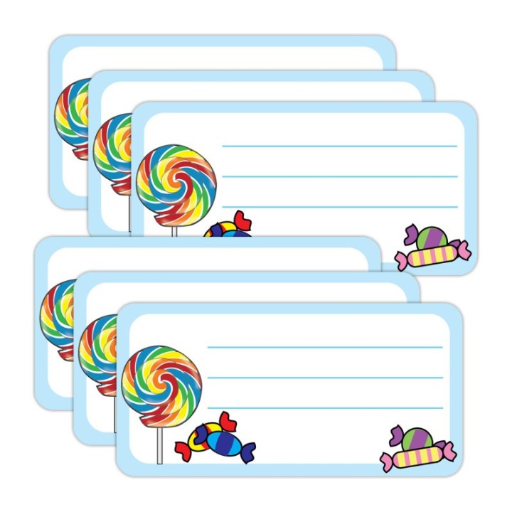 Creative Shapes Etc. Candy Nametags, 36 Per Pack, 6 Packs