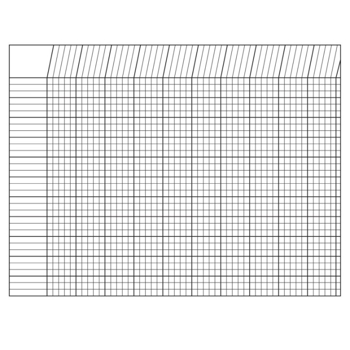 Creative Shapes Etc. Horizontal Incentive Chart, 22" x 28", White