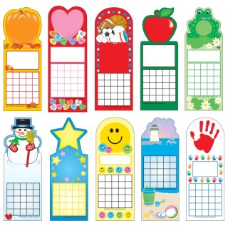 Creative Shapes Etc. Personal Incentive Charts Seasonal Pack, 240 Charts