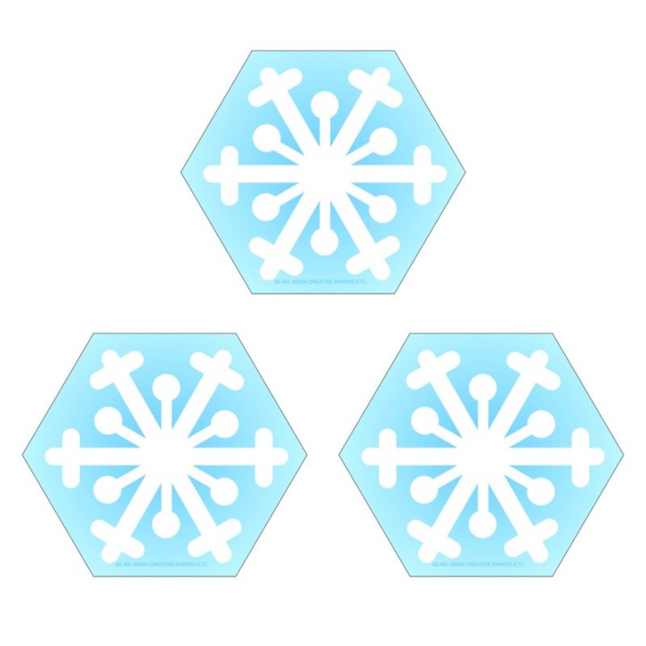 Creative Shapes Etc. Creative Shapes Notepad, Snowflake, Mini, Pack of 3