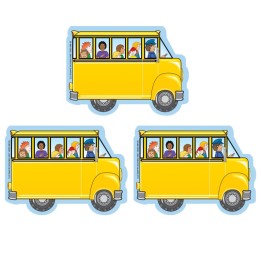 Creative Shapes Etc. Creative Shapes Notepad, Bus with Kids, Mini, Pack of 3