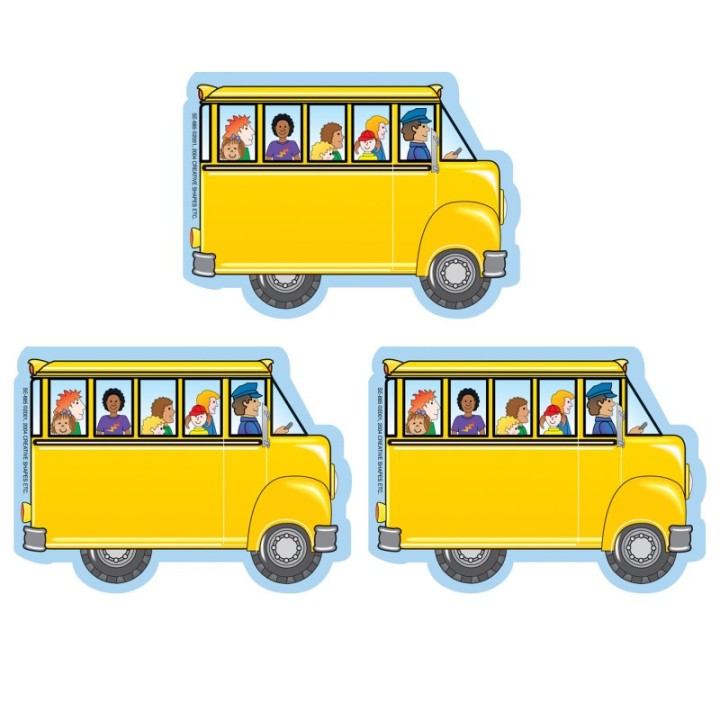 Creative Shapes Etc. Creative Shapes Notepad, Bus with Kids, Mini, Pack of 3