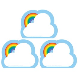 Creative Shapes Etc. Creative Shapes Notepad, Rainbow, Mini, Pack of 3