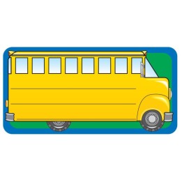 Creative Shapes Etc. School Bus Nametags, 1-5/8" x 3-1/4" , Pack of 36