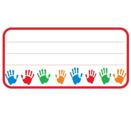 Creative Shapes Etc. Hands Nametags, 1-5/8" x 3-1/4" , Pack of 36