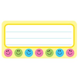 Creative Shapes Etc. Smile Nametags, 1-5/8" x 3-1/4" , Pack of 36