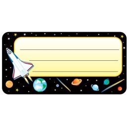 Creative Shapes Etc. Space Nametags, 1-5/8" x 3-1/4" , Pack of 36