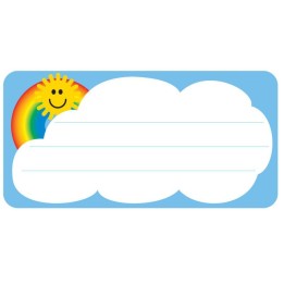 Creative Shapes Etc. Rainbow Nametags, 1-5/8" x 3-1/4" , Pack of 36