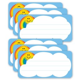 Creative Shapes Etc. Rainbow Nametags, 36 Per Pack, 6 Packs
