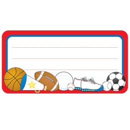 Creative Shapes Etc. Sports Nametags, 1-5/8" x 3-1/4" , Pack of 36