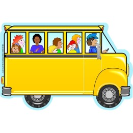 Creative Shapes Etc. Notepad, Bus with Kids, Large, 50 Sheets