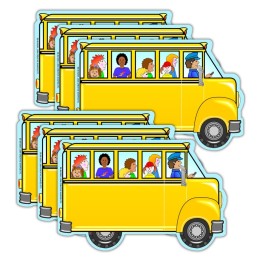 Creative Shapes Etc. Notepad, Bus with Kids, Large, 50 Sheets, Pack of 6