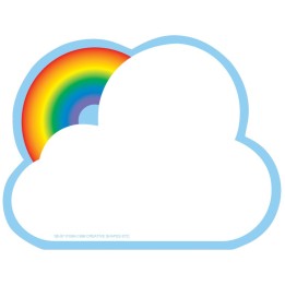 Creative Shapes Etc. Notepad, Rainbow, Large, 5" x 7", 50 Sheets