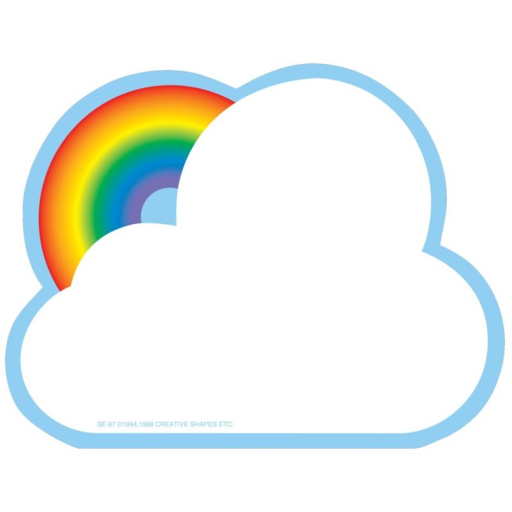 Creative Shapes Etc. Notepad, Rainbow, Large, 5" x 7", 50 Sheets