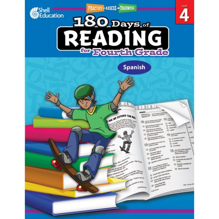 Shell Education 180 Days of Reading for Fourth Grade (Spanish)