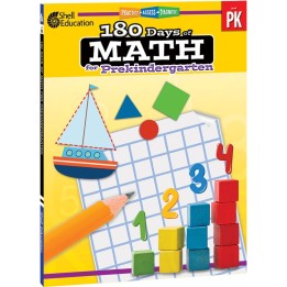 Shell Education 180 Days of Math Workbook, Grade PreK