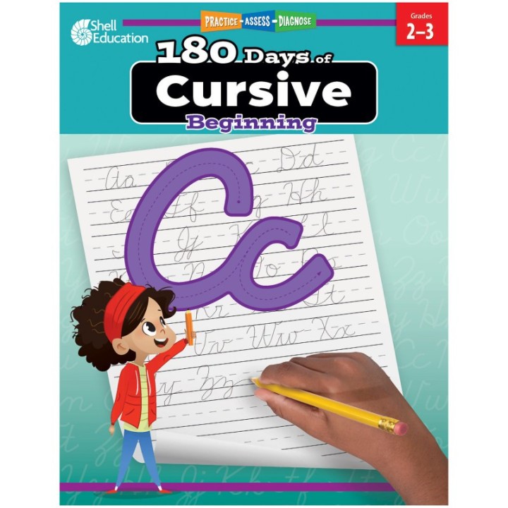 Shell Education 180 Days of Cursive: Beginning