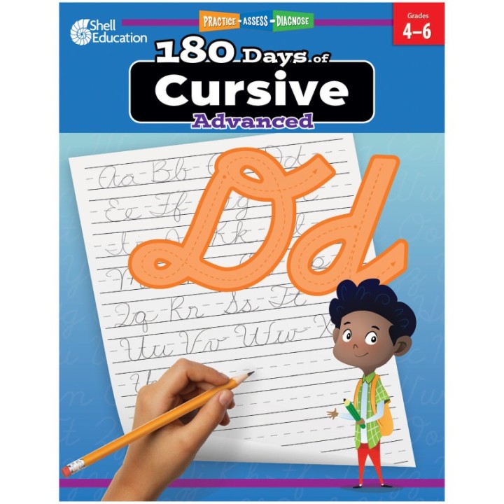 Shell Education 180 Days of Cursive: Advanced