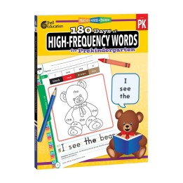 Shell Education 180 Days of High-Frequency Words for Prekindergarten