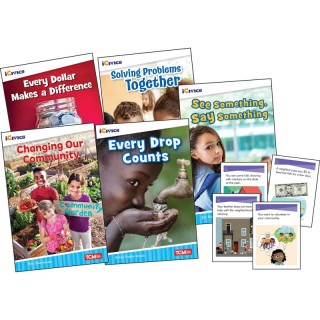 Teacher Created Materials iCivics Grade 2: Community & Social Awareness 5-Book Set + Game Cards